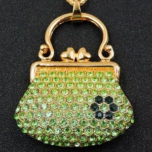 Green Handbag Necklace